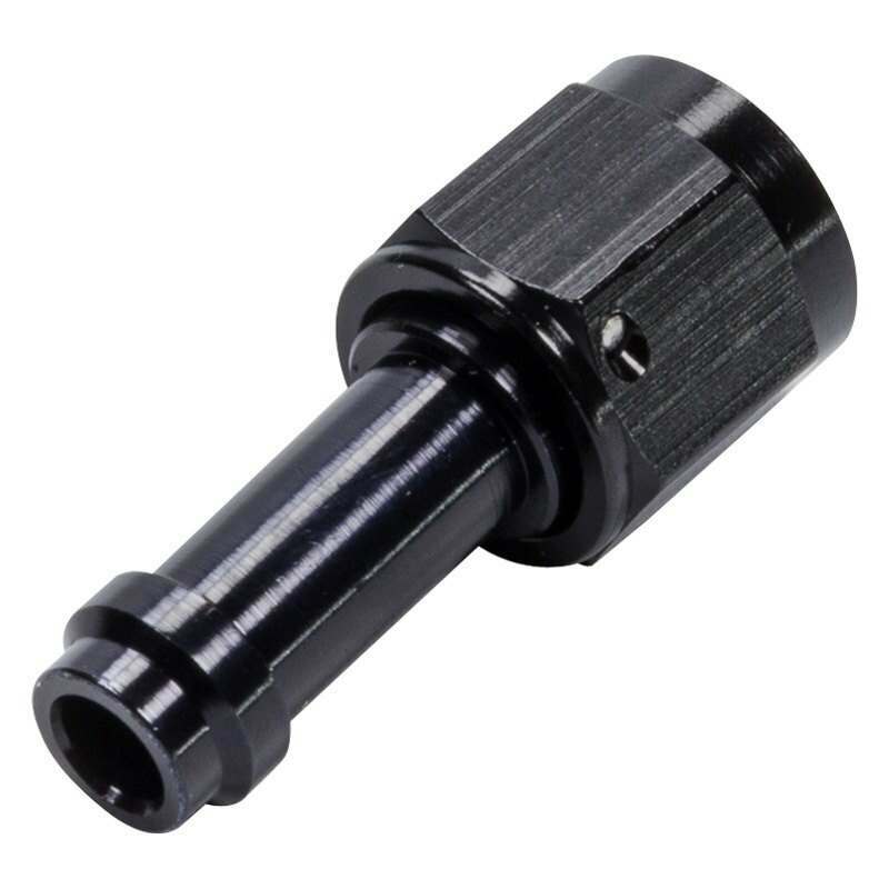 Fragola #6 Straight Ez Street Hose End, Black - 750106-BL