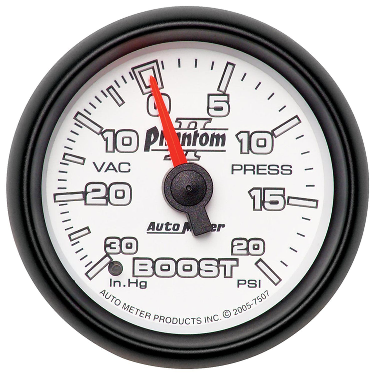 Autometer Phantom II Series 2 1/16" 30-/+20 Psi Boost/Vac. Gauge