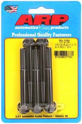ARP 5/16-24 x 2.750 hex black oxide bolts - 751-2750