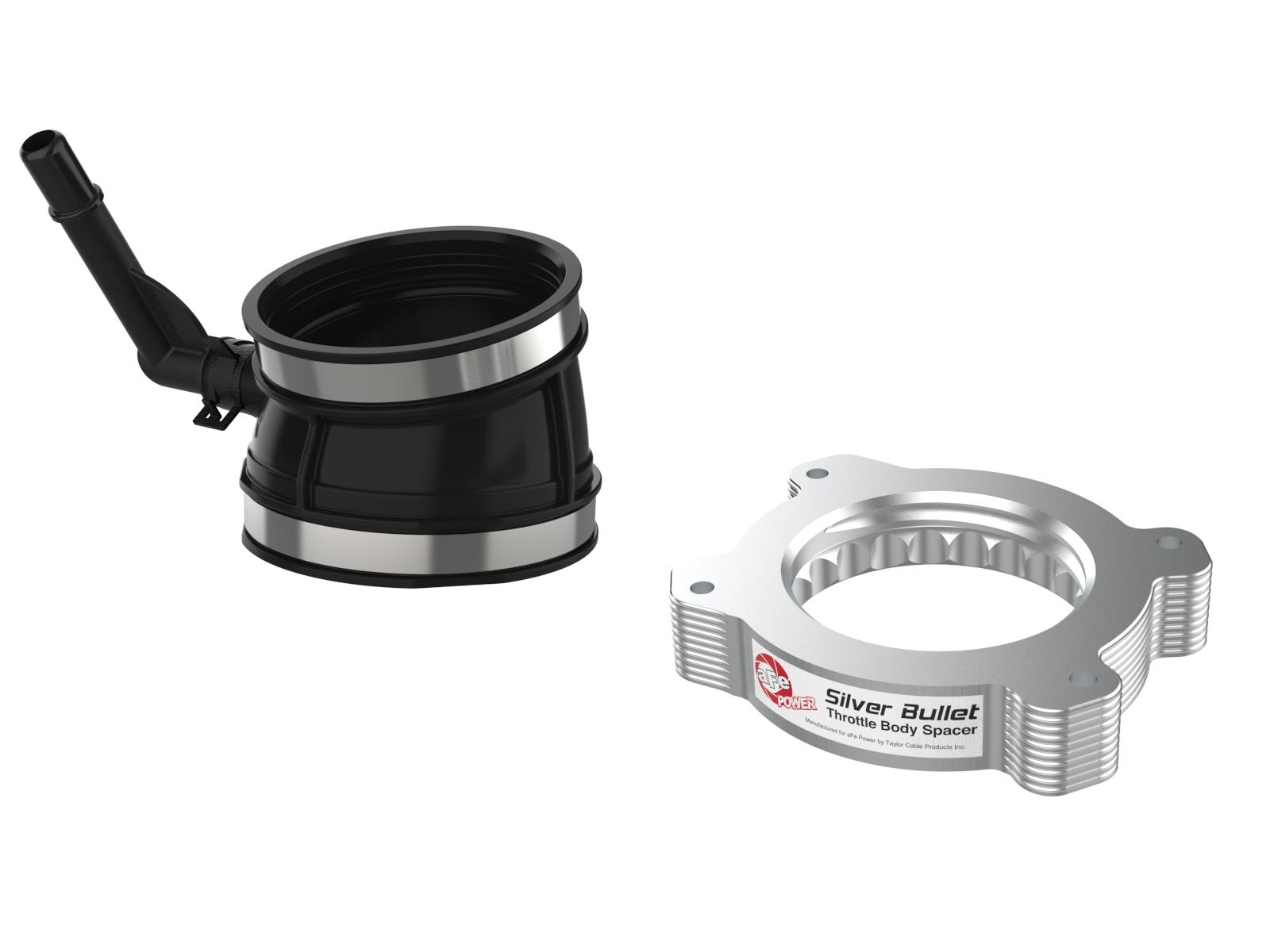 AFE Silver Bullet Throttle Body Spacer Kit (Chevrolet Corvette (C8) 2020 V8-6.2L This item will only work with the factory air intake system.) - 46-34017