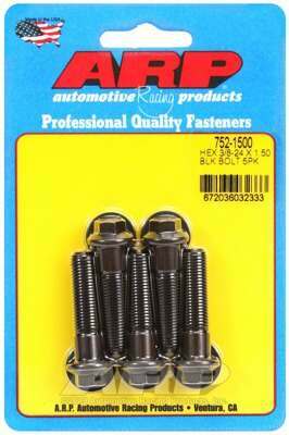 ARP 3/8-24 x 1.500 hex black oxide bolts - 752-1500
