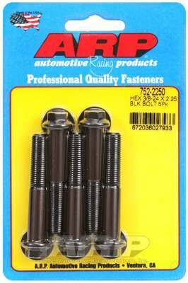 ARP 3/8-24 x 2.250 hex black oxide bolts - 752-2250