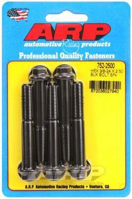 ARP 3/8-24 x 2.500 hex black oxide bolts - 752-2500