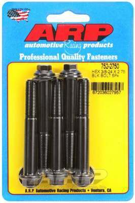 ARP 3/8-24 x 2.750 hex black oxide bolts - 752-2750