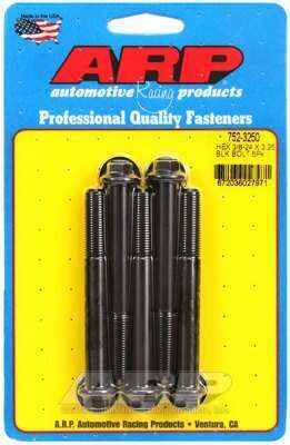 ARP 3/8-24 x 3.250 hex black oxide bolts - 752-3250