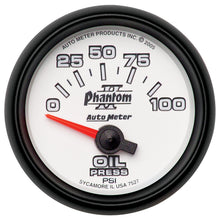 Auto Meter 2-1/16" OIL PRESSURE, 0-100 PSI, PHANTOM II - 7527