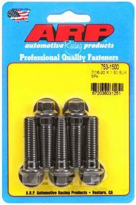 ARP 7/16-20 x 1.500 hex black oxide bolts - 753-1500