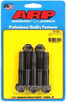 ARP 7/16-20 x 2.500 hex black oxide bolts - 753-2500