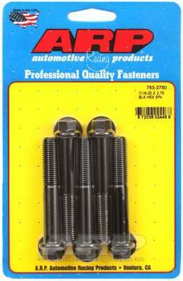 ARP 7/16-20 x 2.750 hex black oxide bolts - 753-2750