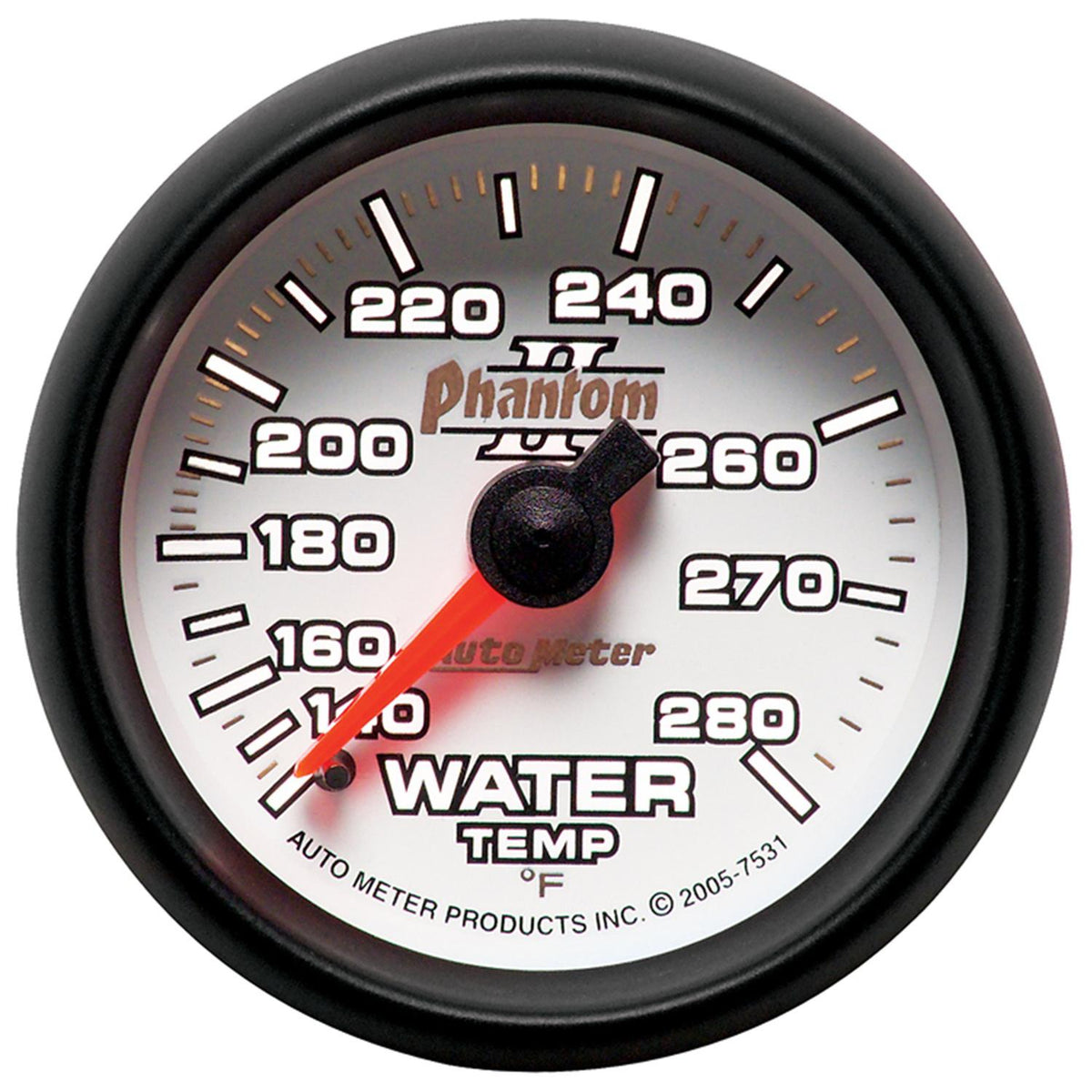 Autometer Phantom II Series 2 1/16" 140-280 deg Water Temp Gauge