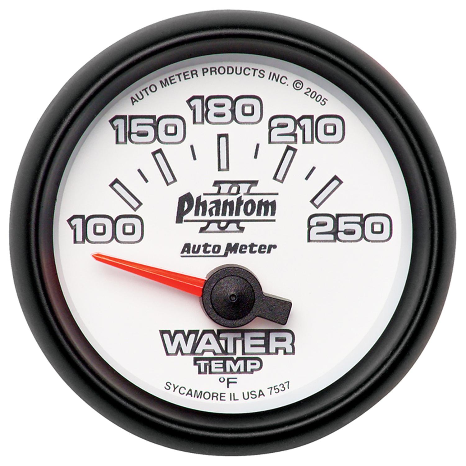 Auto Meter 2-1/16" WATER TEMPERATURE, 100-250 °F, PHANTOM II - 7537
