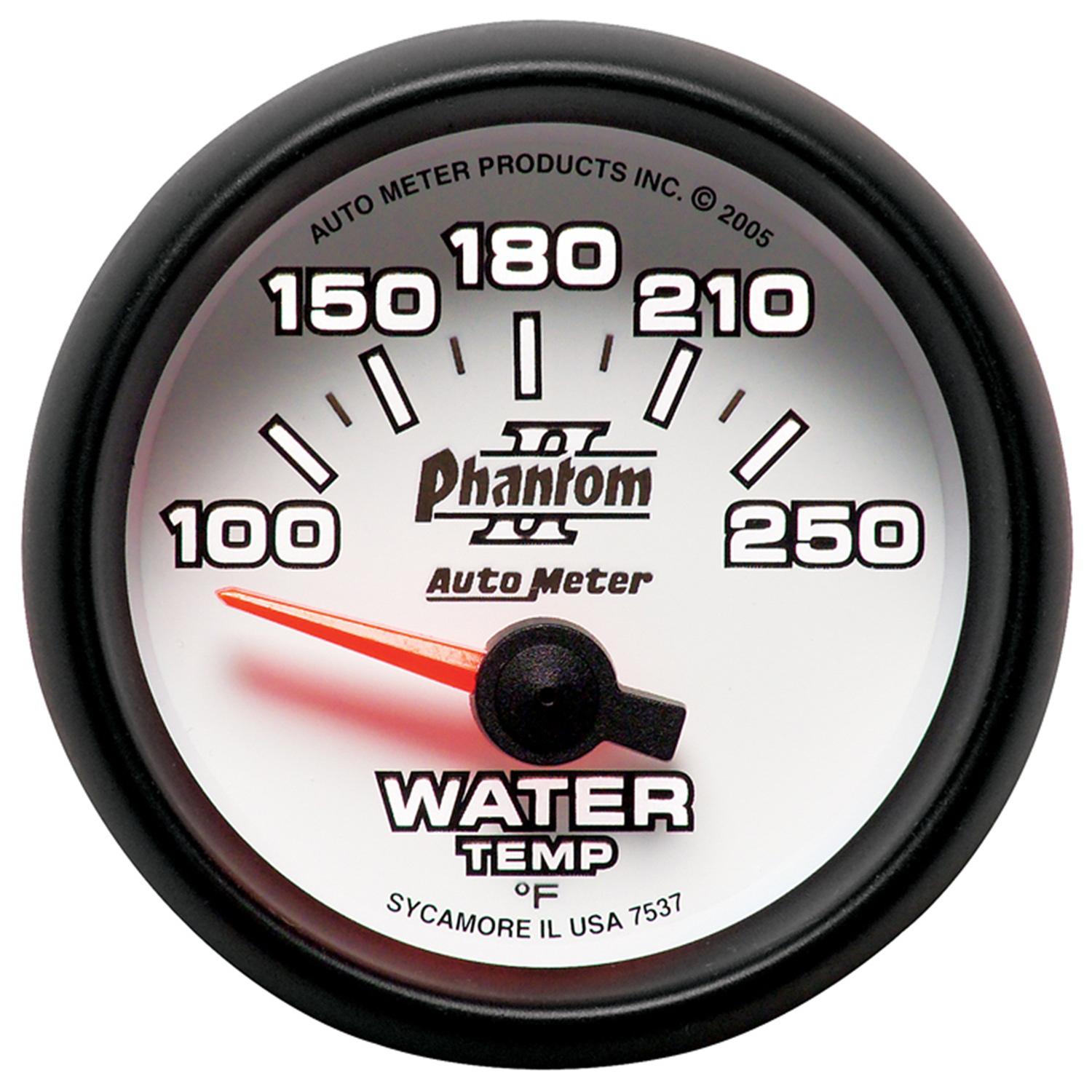 Auto Meter 2-1/16" WATER TEMPERATURE, 100-250 °F, PHANTOM II - 7537