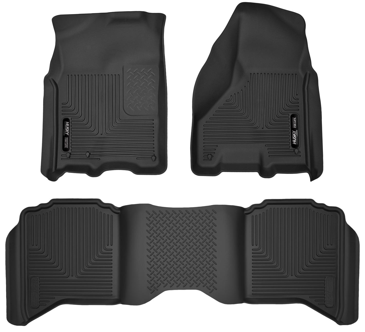 Husky Liners Front & 2Nd Seat Floor Liners (2009-2021 Ram 1500, Ram 2500, Ram 3500, 1500, 2500, 3500, 1500 Classic) - 53608