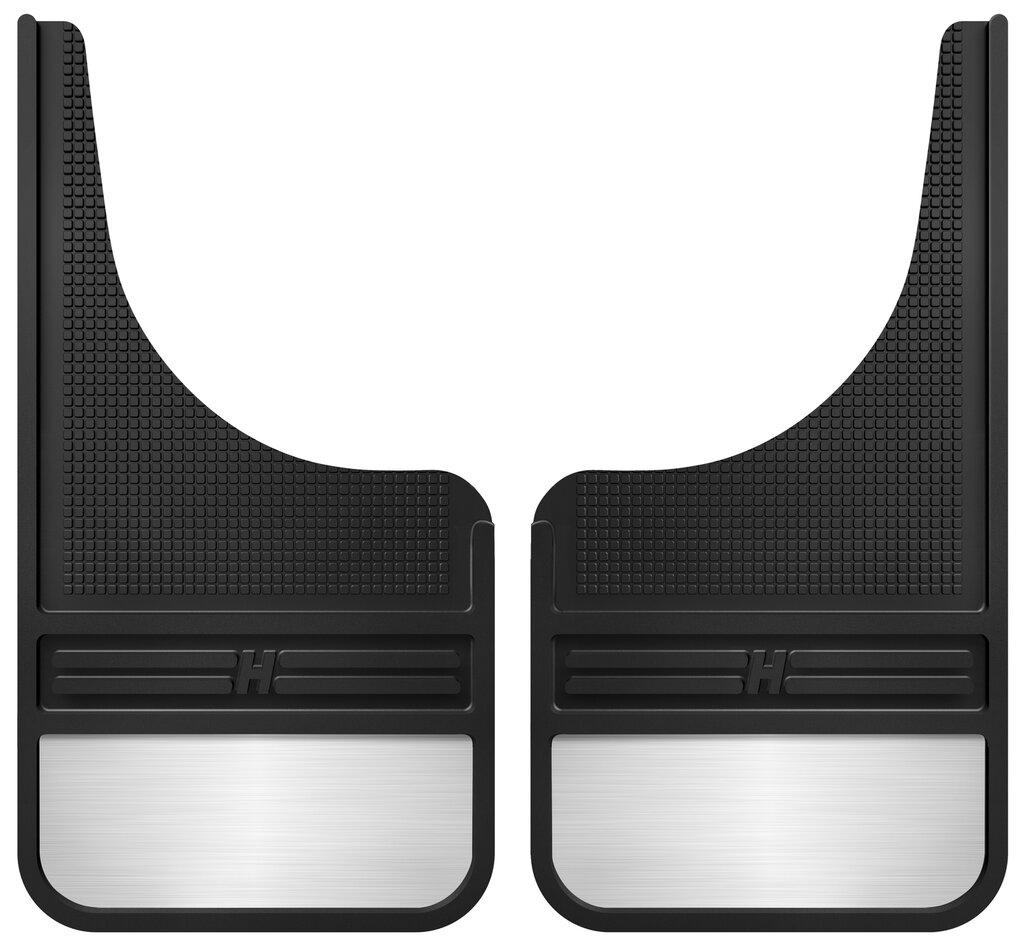 Husky Liners Rubber Front Mud Flaps - 12In W/ Weight - 55001