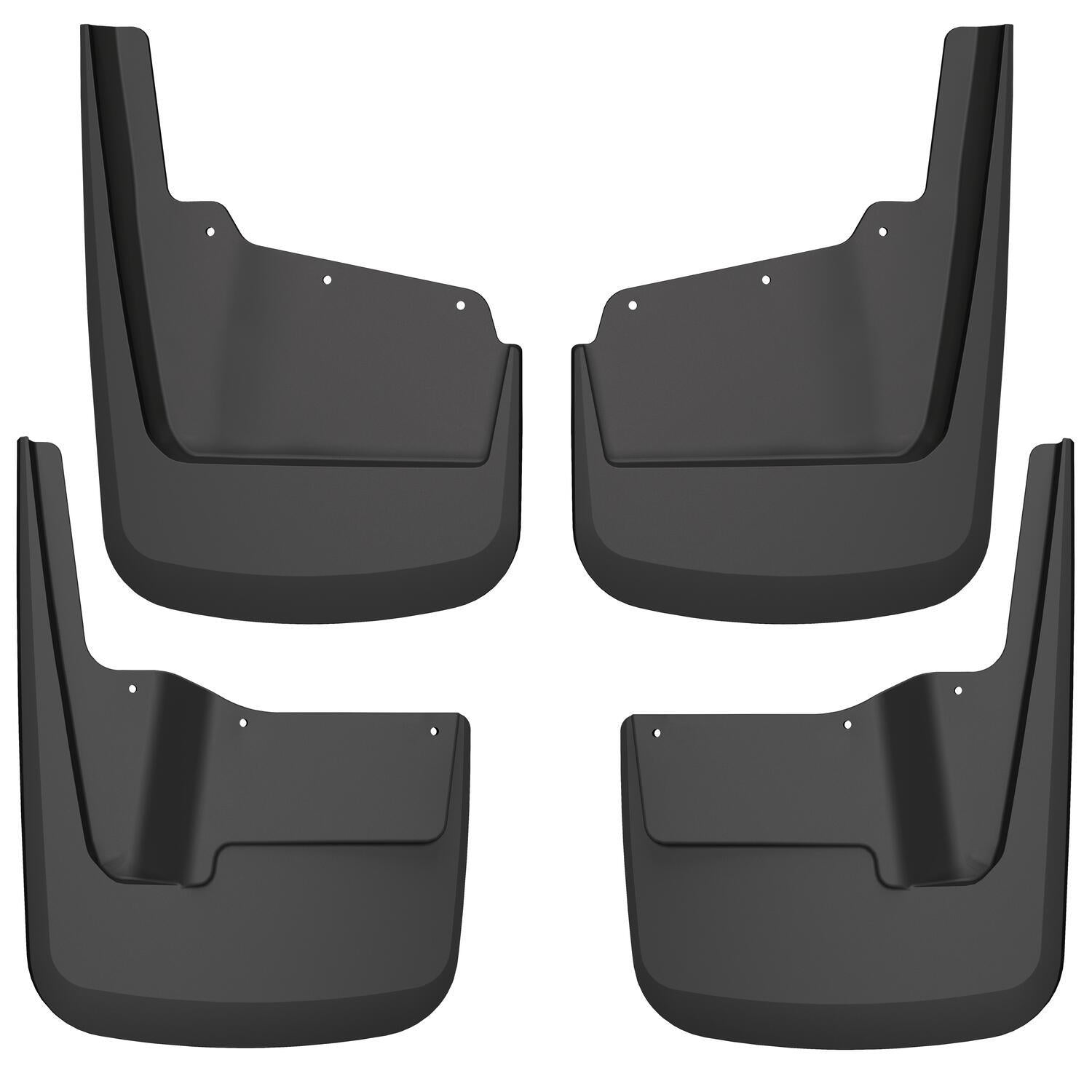 Husky Liners Front And Rear Mud Guard Set (2020-2024 Sierra 2500 HD, Sierra 3500 HD) - 58296