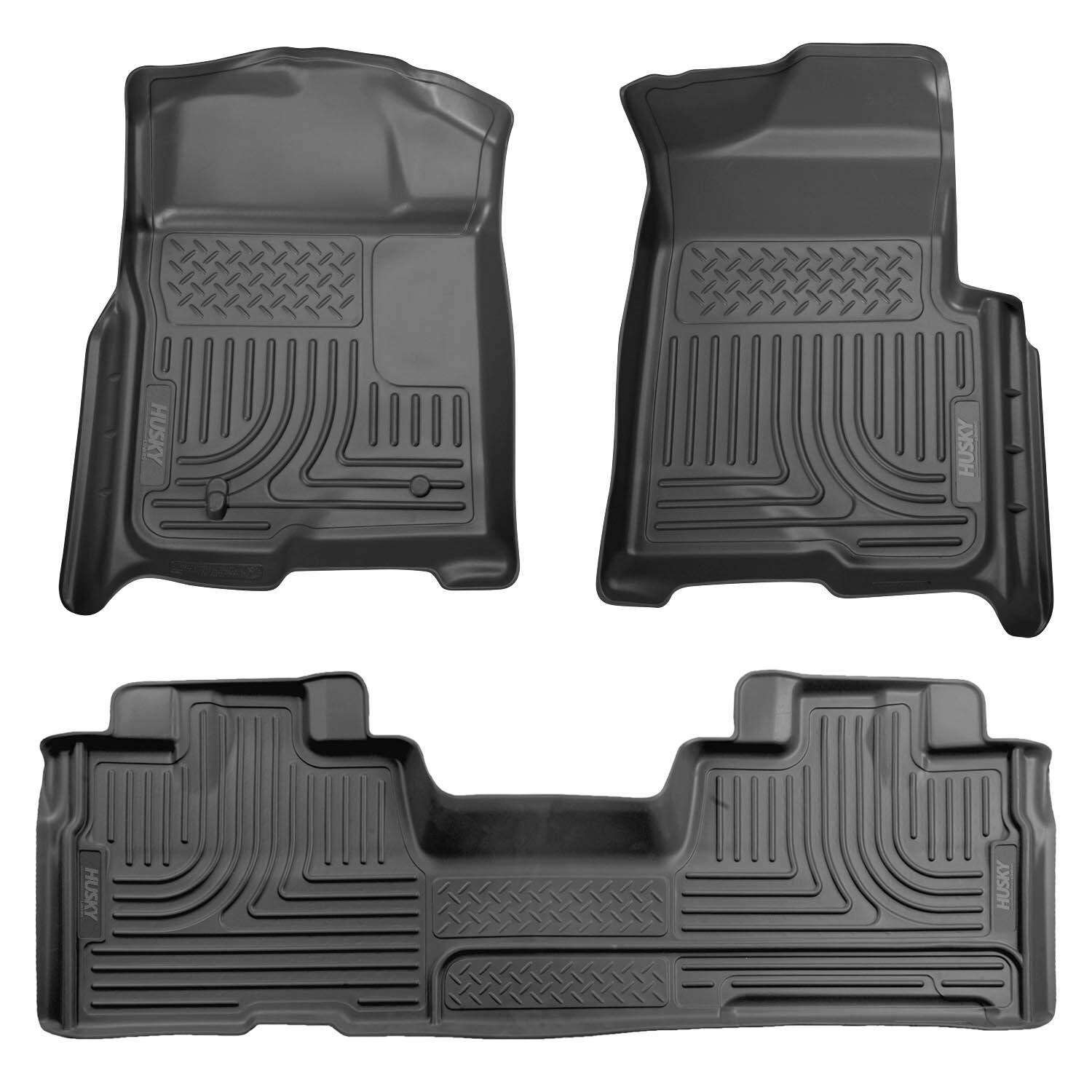 Husky Liners Front & 2Nd Seat Floor Liners (Footwell Coverage) (2009-2014 F-150) - 98341