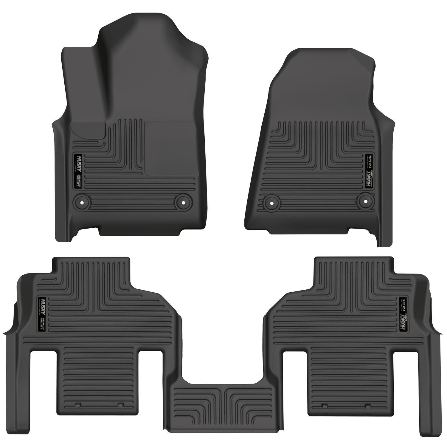 Husky Liners Front &Amp; 2Nd Seat Floor Liners (Footwell Coverage) (2022-2024 Wagoneer) - 99061