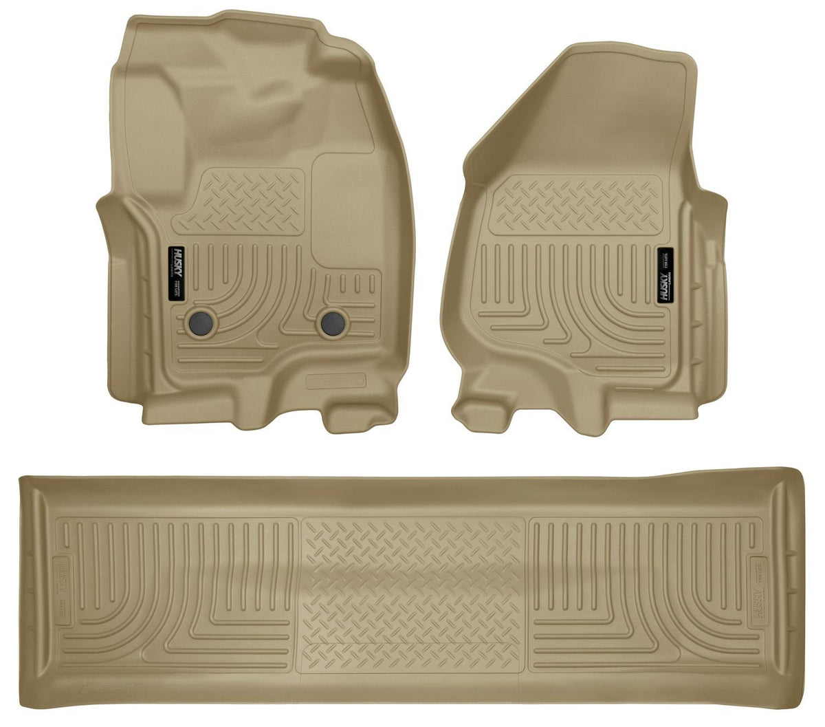Husky Liners Front and 2nd Seat Floor Liners (Footwell Coverage) (2012-2016 F-250 Super Duty, F-350 Super Duty) - 99713
