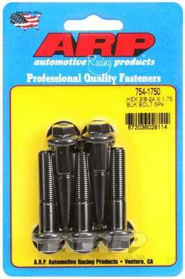 ARP 3/8-24 x 1.750 hex 7/16 wrenching black oxide bolts - 754-1750