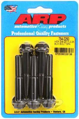 ARP 3/8-24 x 2.250 hex 7/16 wrenching black oxide bolts - 754-2250