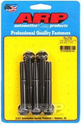 ARP 3/8-24 x 2.750 hex 7/16 wrenching black oxide bolts - 754-2750