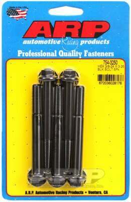 ARP 3/8-24 x 3.250 hex 7/16 wrenching black oxide bolts - 754-3250
