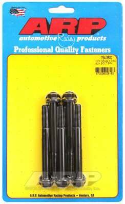 ARP 3/8-24 x 3.500 hex 7/16 wrenching black oxide bolts - 754-3500
