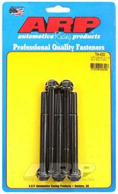 ARP 3/8-24 x 4.000 hex 7/16 wrenching black oxide bolts - 754-4000