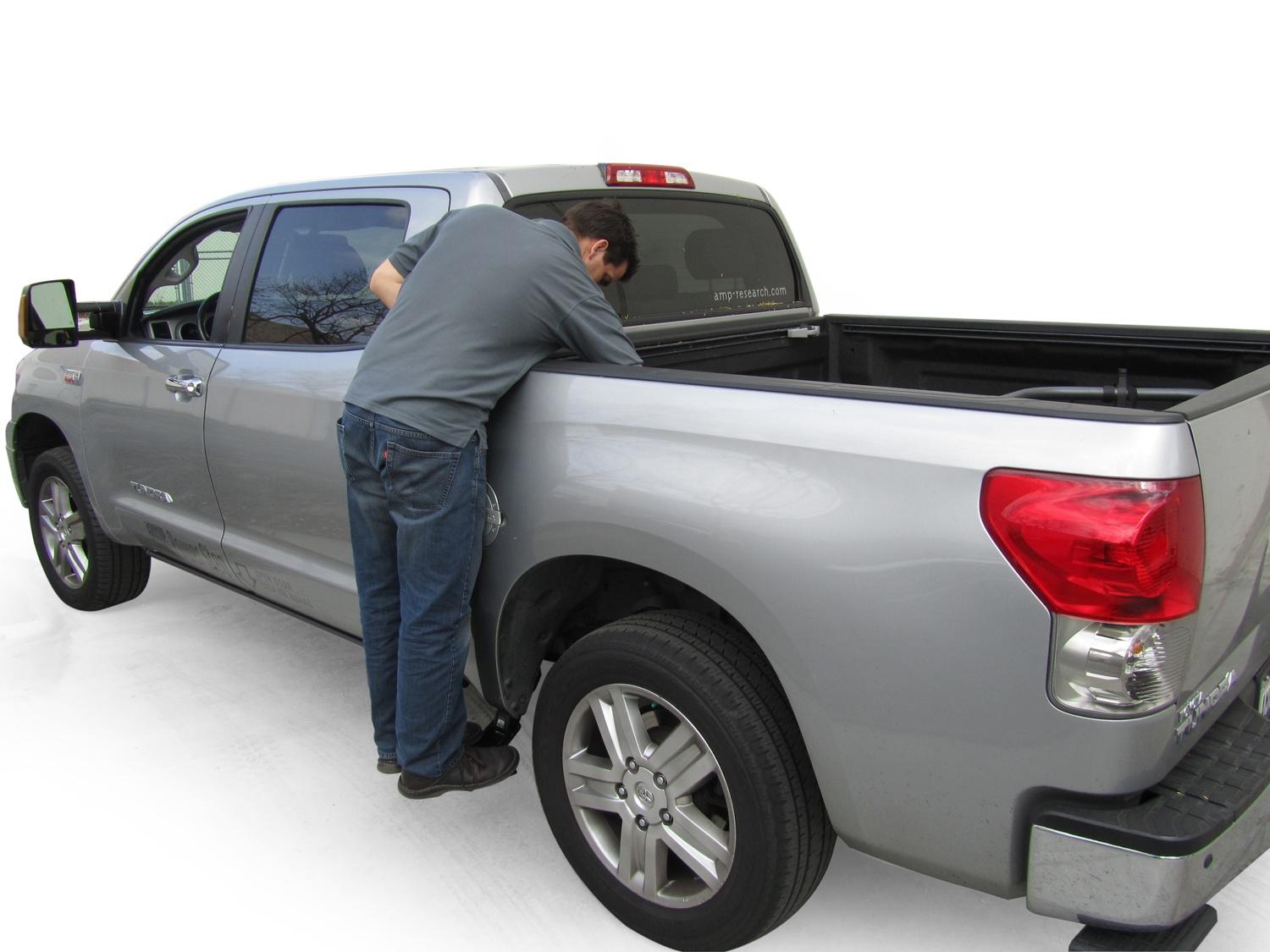 AMP Research Bedstep 2 Flp Dwn Side Bmpr Stp 07-21 Toyota Tundra, Crewmax (2007-2021 Tundra) - 75405-01A