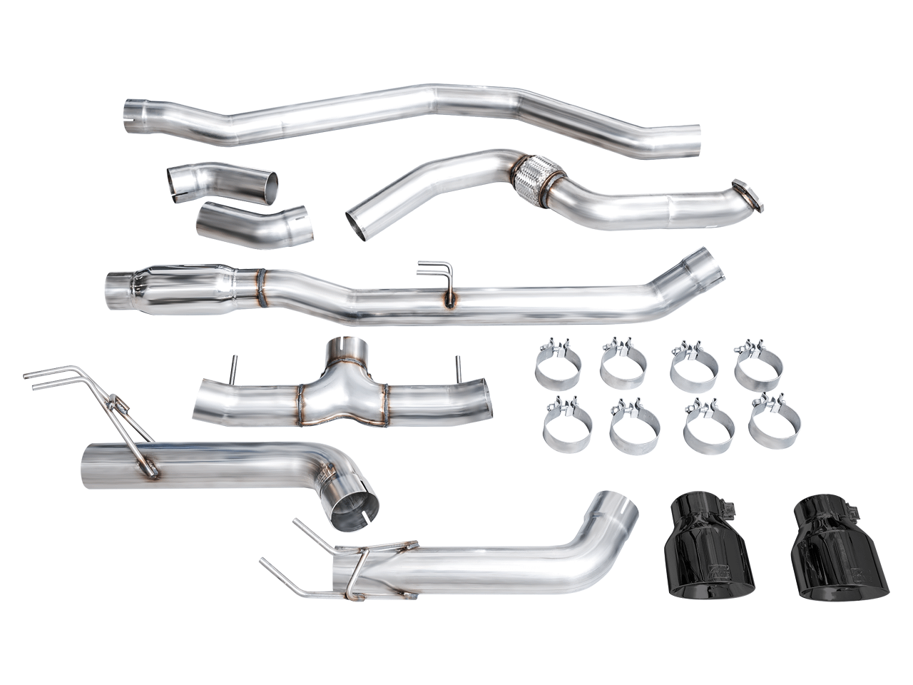 AWE Track Edition for FE1 Civic Si/DE4 Acura Integra- Diamond Black Tips - 3020-33331