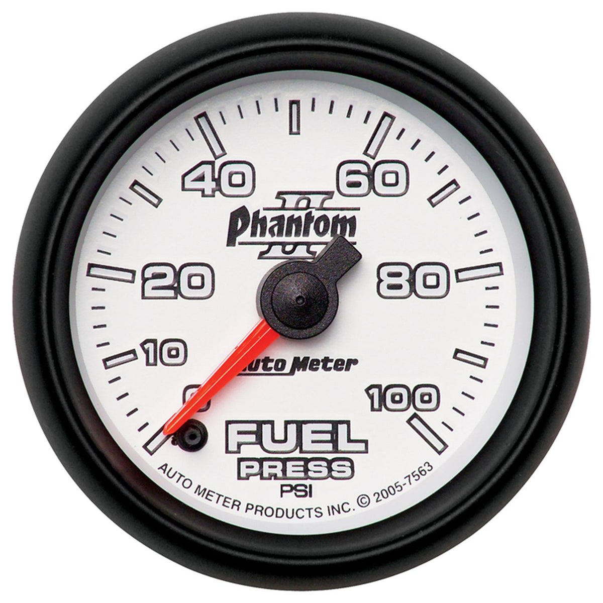 Autometer Phantom II Series Elec 2-1/16" 0-100 PSI Fuel Pressure
