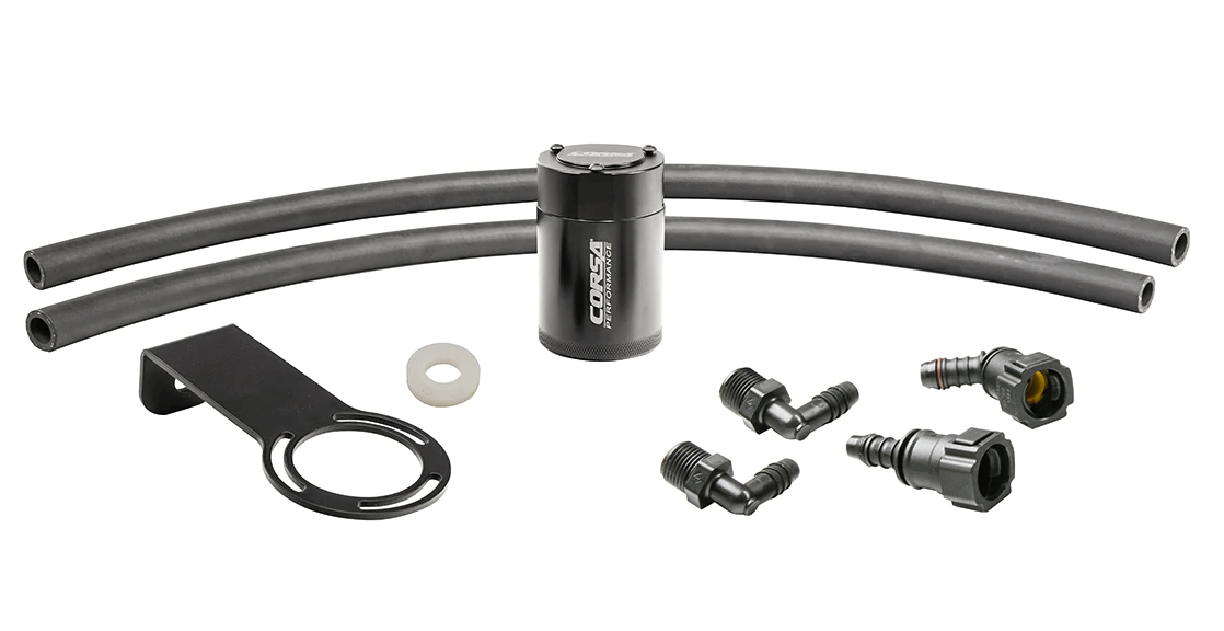 Corsa Performance Aluminum Oil Catch Can w/ Bracket (2016-2022 Chevrolet Camaro SS 6.2L V8) - CC0007