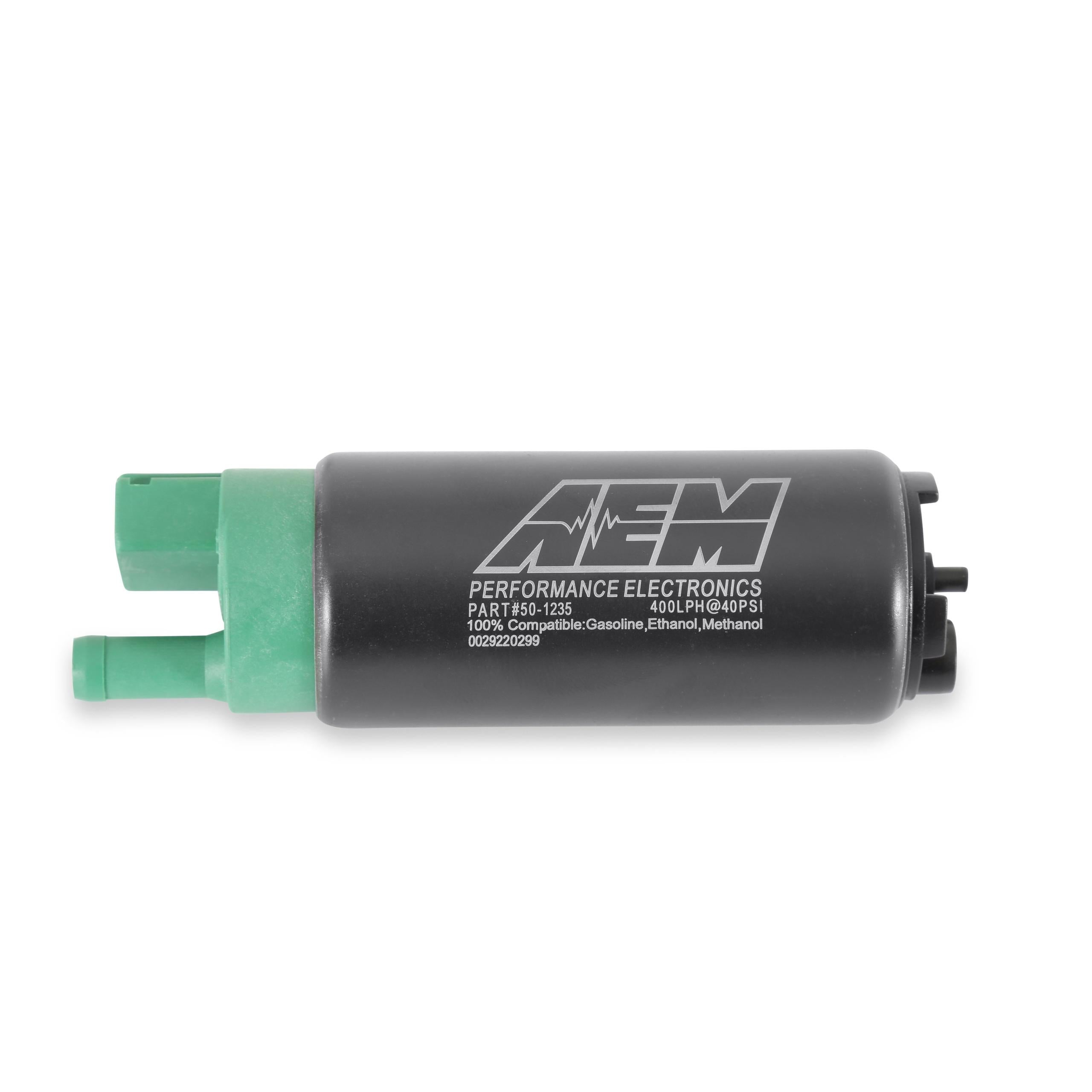 AEM 400LPH E85-COMPATIBLE FUEL PUMP KIT - SINGLE BARB - 50-1235