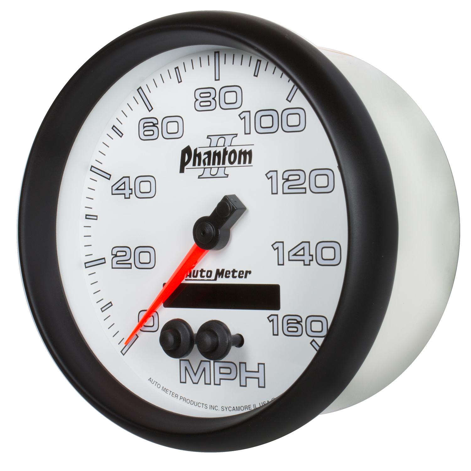 Auto Meter 5" GPS SPEEDOMETER, 0-160 MPH, PHANTOM II - 7581