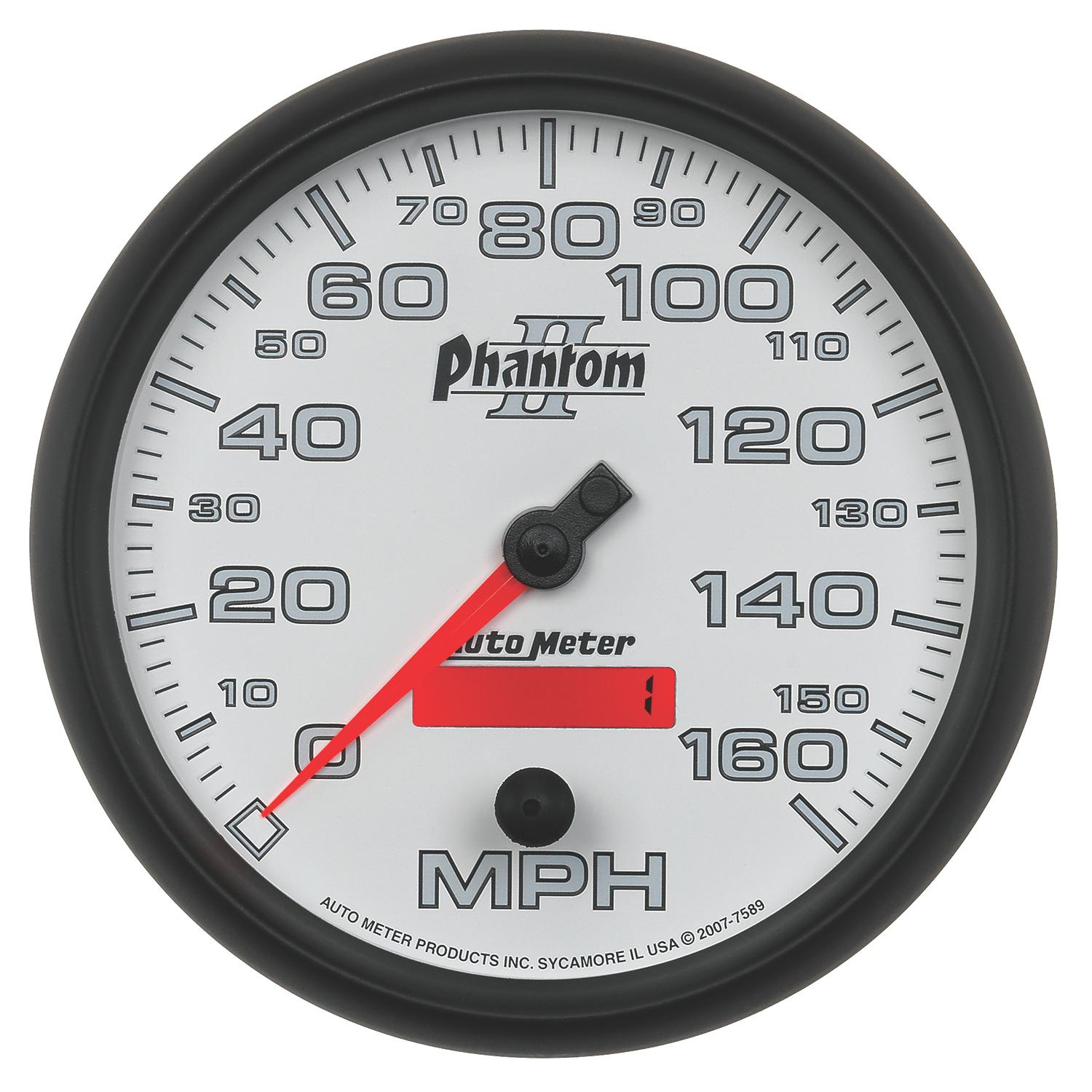 Auto Meter 5" SPEEDOMETER, 0-160 MPH, PHANTOM II - 7589