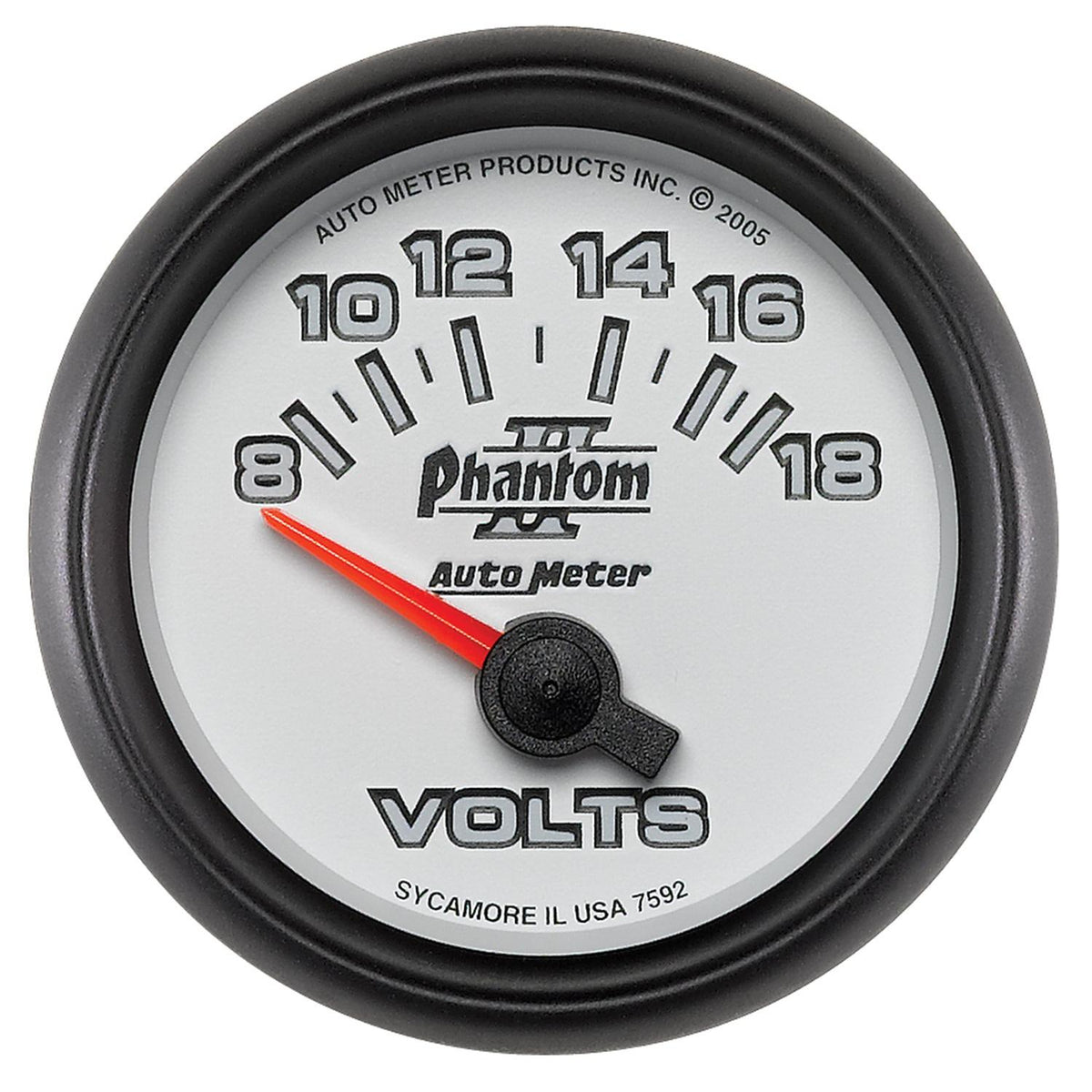 Auto Meter 2-1/16" VOLTMETER, 8-18V, PHANTOM II - 7592