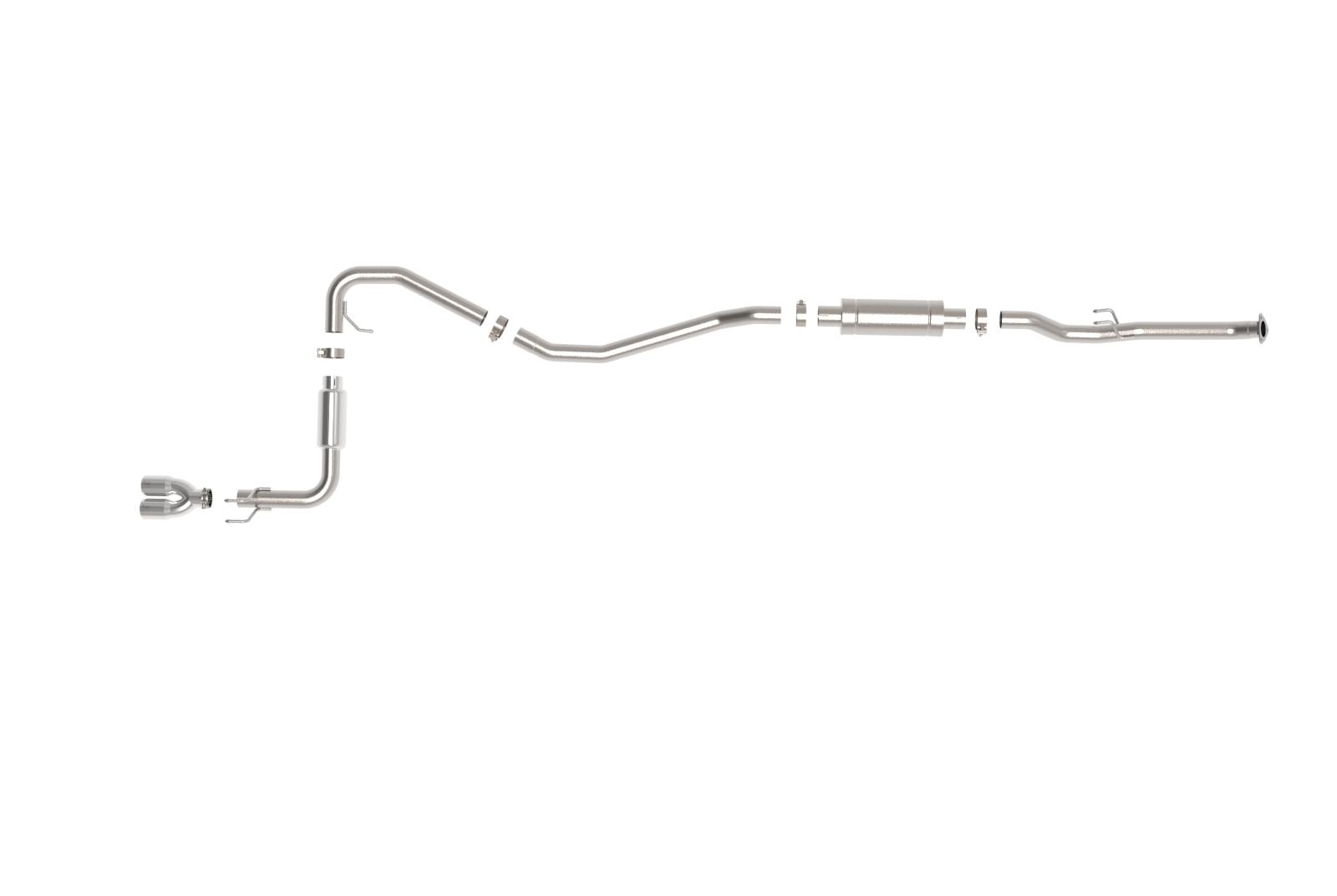 AFE Takeda 2-1/2 IN to 3 IN 304 Stainless Steel Cat-Back Exhaust w/ Polished Tips (2022-2025 Civic Sport) - 49-36631-P