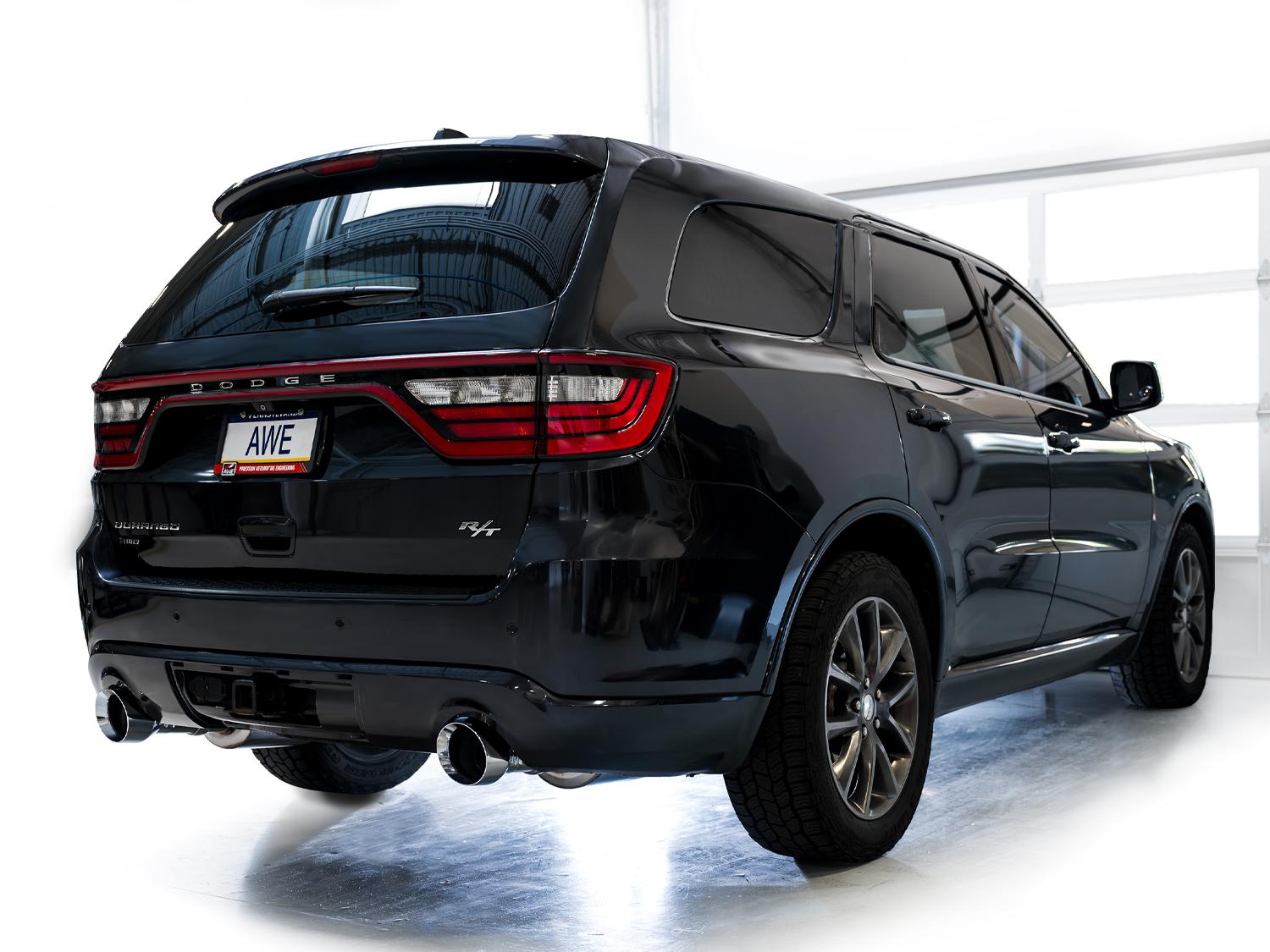 AWE Track Edition Exhaust - Chrome Silver Tips (2011-2024 Dodge Durango 5.7L) - 3020-32575