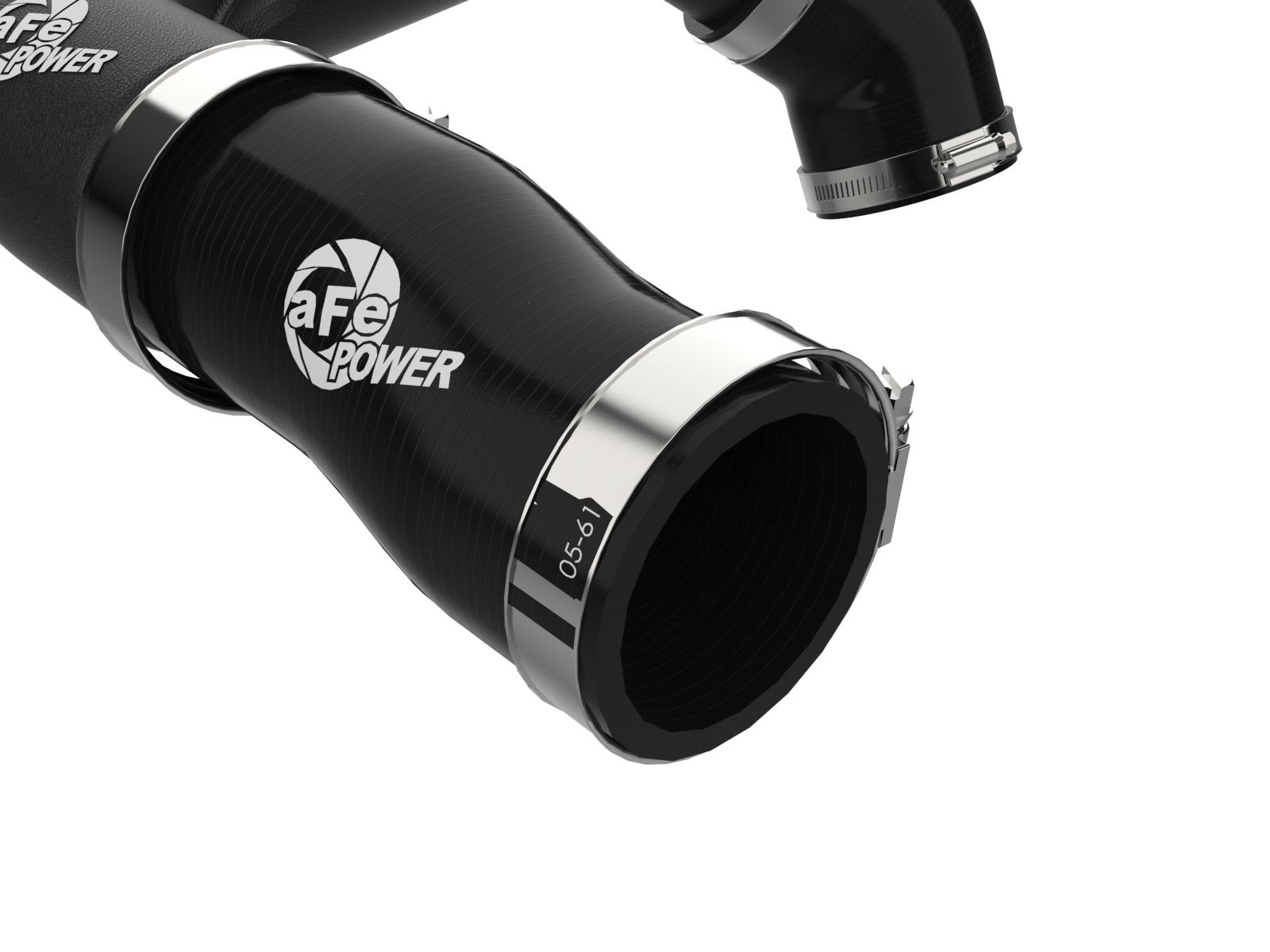 AFE BladeRunner 2-1/2 IN Aluminum Hot Charge Pipe Black (2024-2025 Wrangler) - 46-20778-B