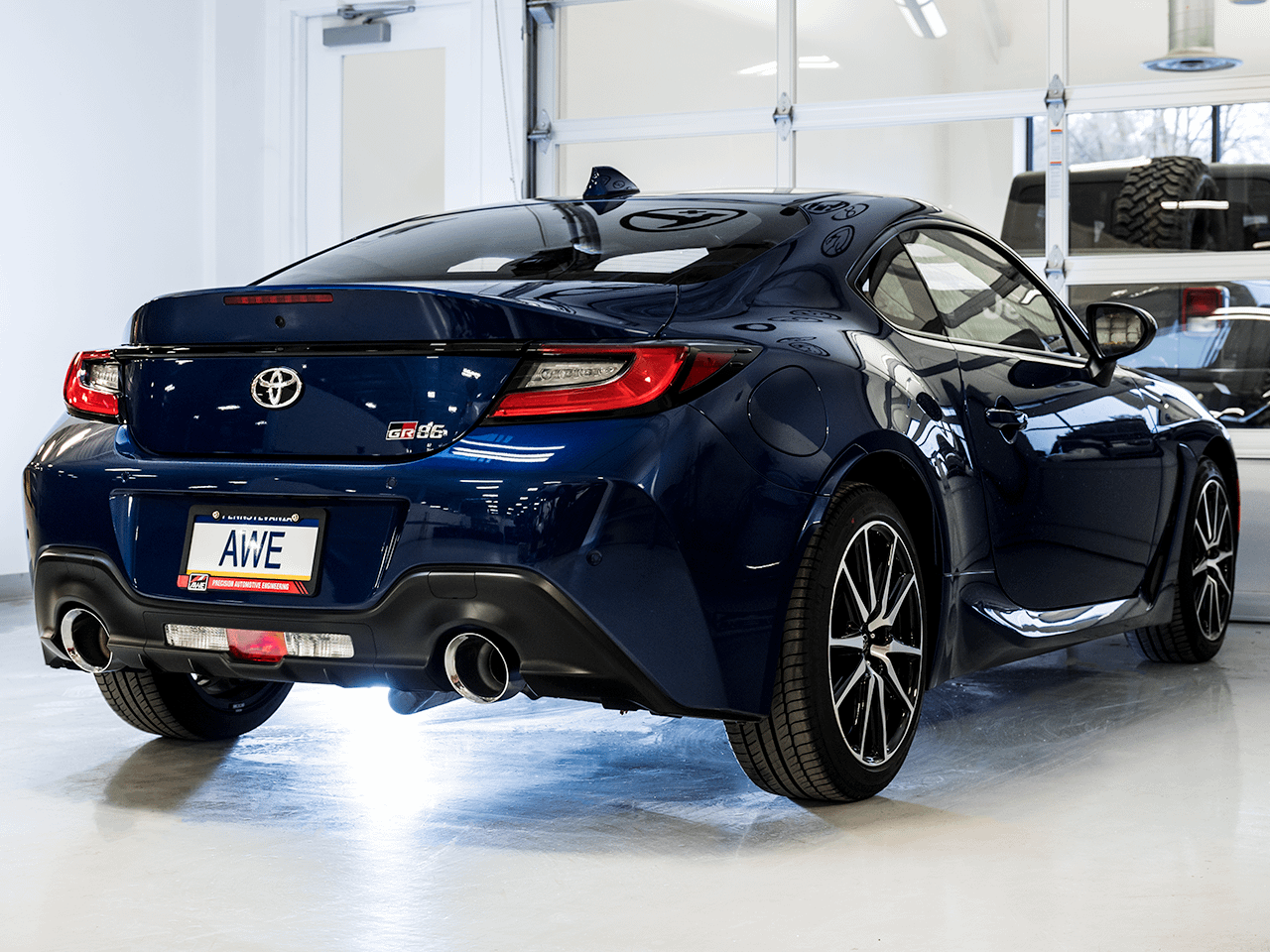 AWE Touring Edition Exhaust - Chrome Silver Tips (2016-2023 Subaru BRZ / Toyota GR86 / Toyota 86) - 3015-32486