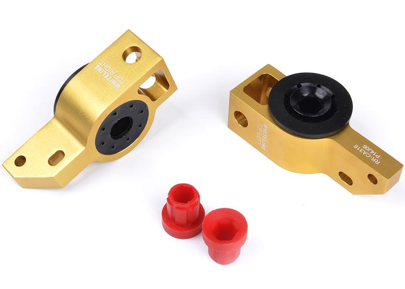 Whiteline Performance Control Arm Lower Inner Rear Bushing Adds +0.5Deg Caster + Anti-Lift Whiteline (2004-2018 A3 Quattro, A3, Passat, Jetta, Rabbit, GTI, Golf, Eos, TT, TT Quattro, S3, Tiguan, CC, TTS Quattro, Passat CC, TT RS Quattro, Golf R, Vento, Q3