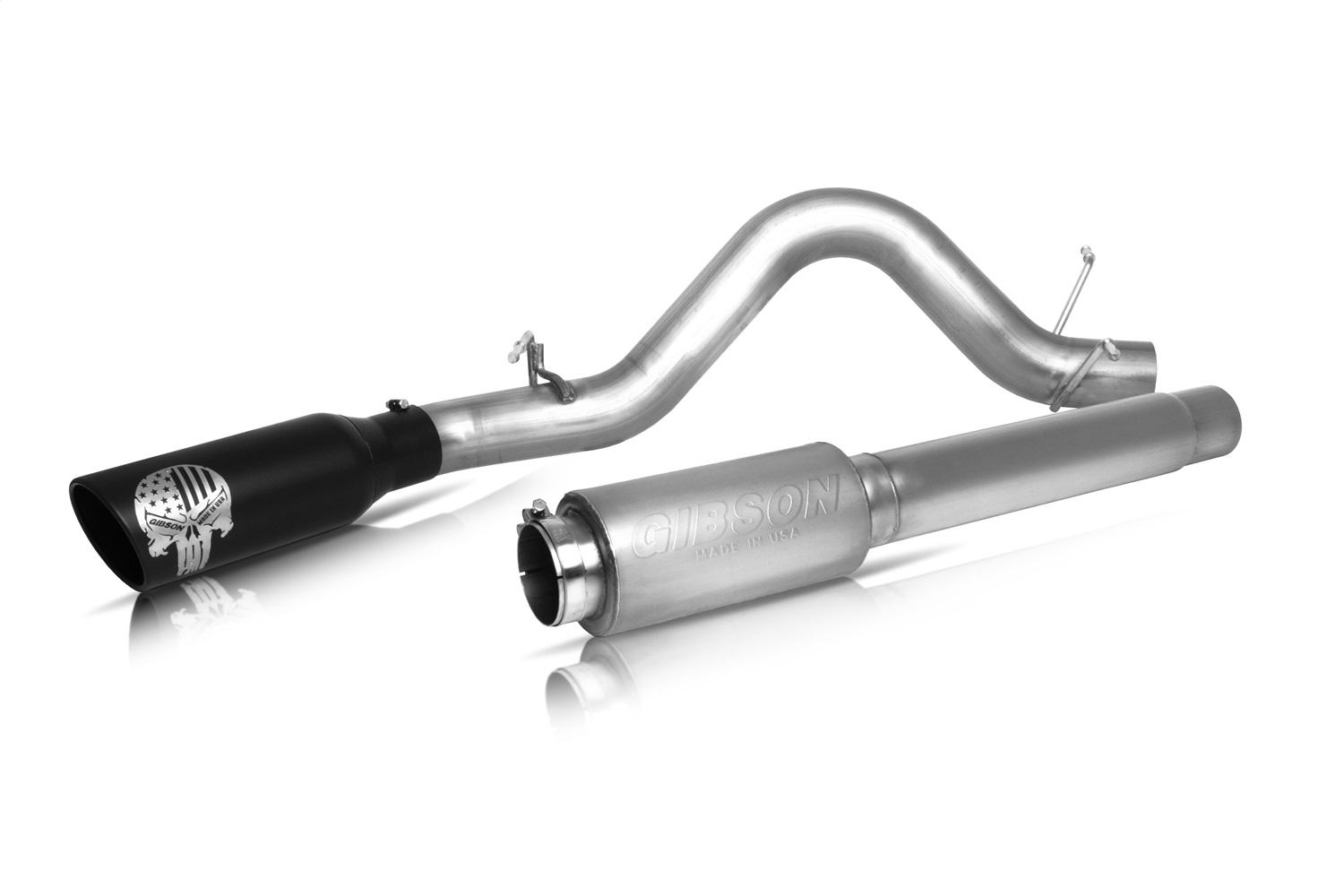 Gibson Exhaust Patriot Skull Cat-Back Single Exhaust System; Stainless (2020-2021 Ford F-250 Super Duty, Ford F-350 Super Duty) - 76-0041