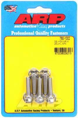 ARP M6 x 1.00 x 25 hex SS bolts - 760-1002