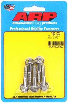 ARP M6 x 1.00 x 30 hex SS bolts - 760-1003