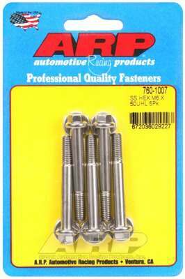 ARP M6 x 1.00 x 50 hex SS bolts - 760-1007