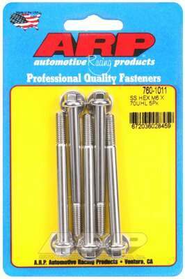 ARP M6 x 1.00 x 70 hex SS bolts - 760-1011
