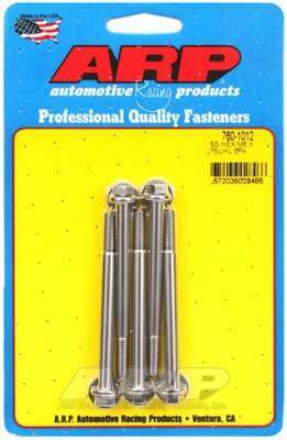 ARP M6 x 1.00 x 75 hex SS bolts - 760-1012
