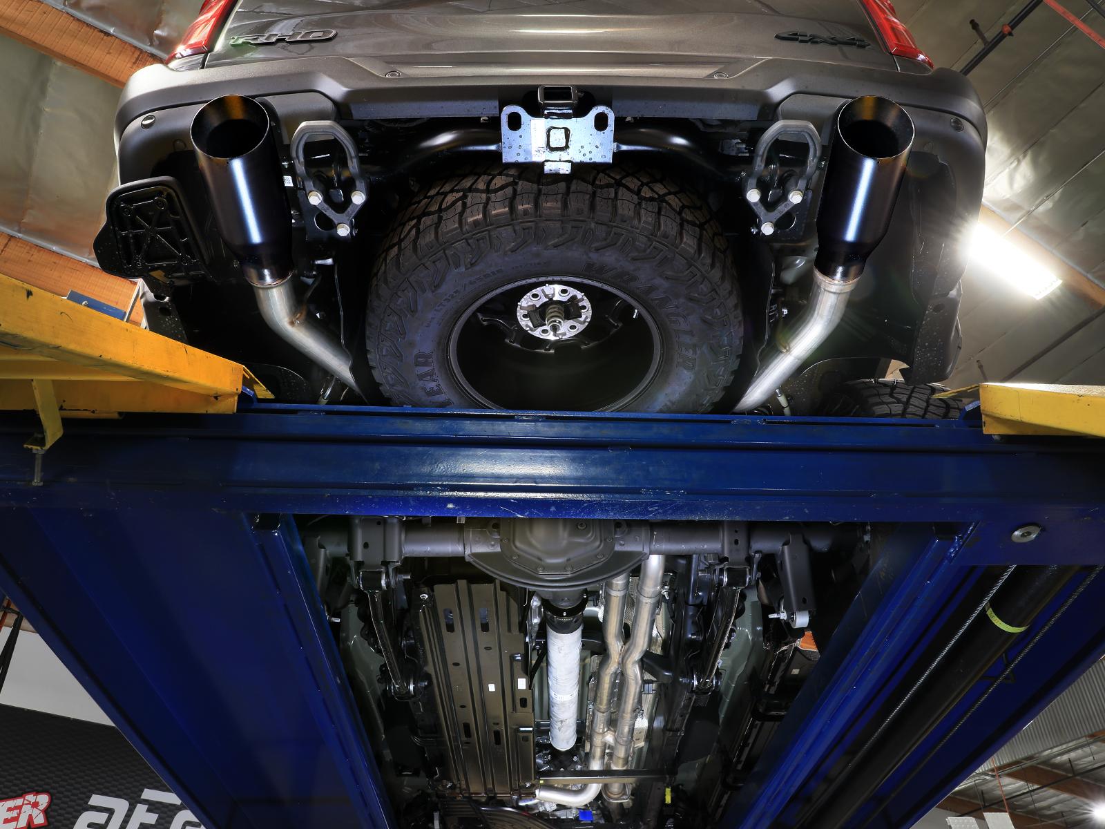 AFE Vulcan Series 3 IN to 3-1/2 IN Stainless Steel Cat-Back Exhaust System Black (2025 1500 RHO) - 49-32087-B