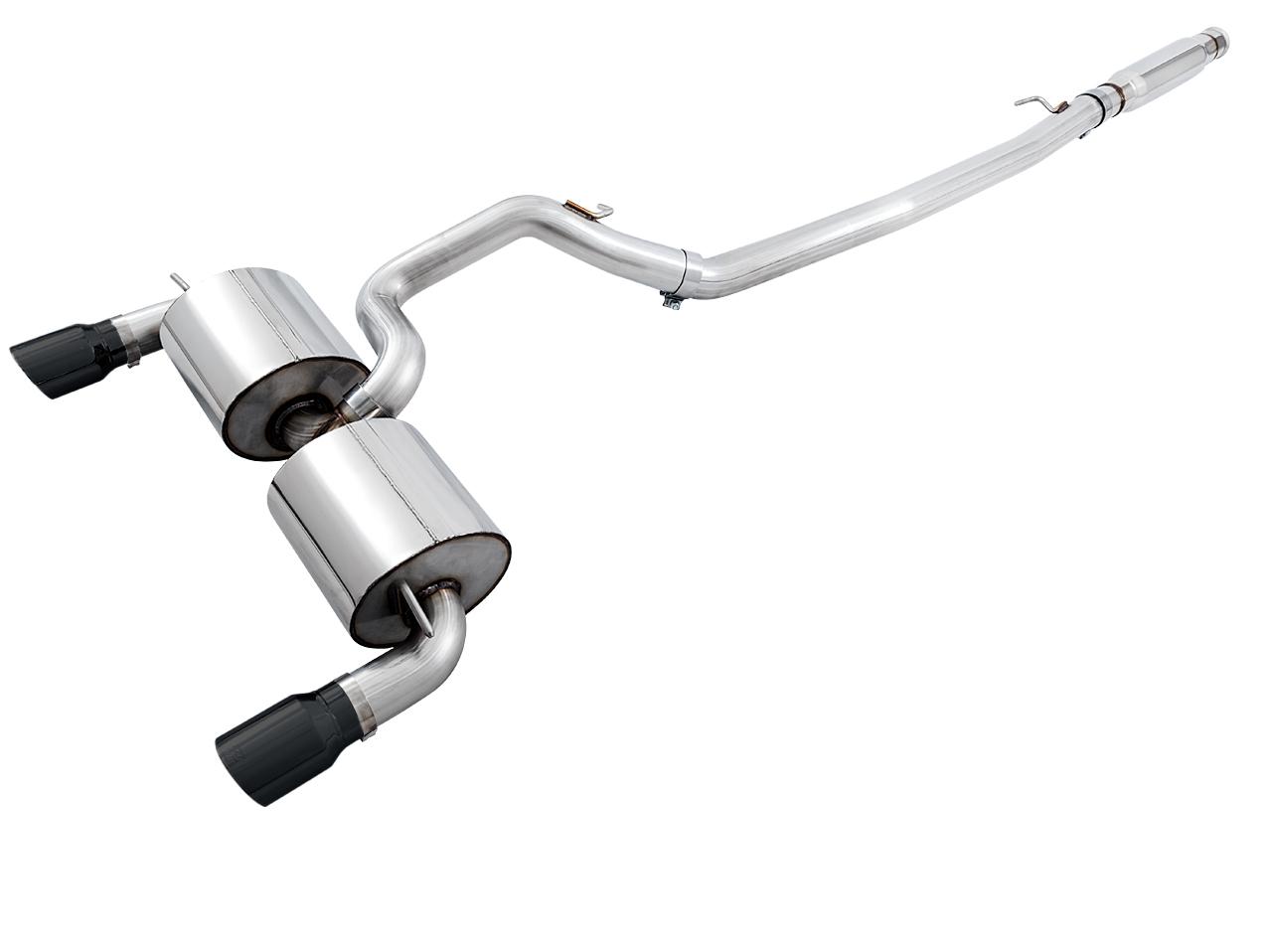 AWE 3020-33042 2016-2018 Focus RS Touring Edition Catback Exhaust with Diamond Black Tips (Resonated)