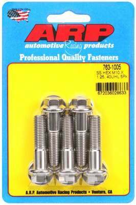 ARP M10 x 1.25 x 40 hex SS bolts - 763-1005